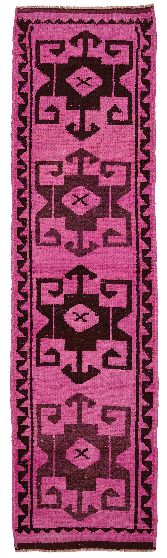 3x12 Pink Bohemian Runner Rug -48216