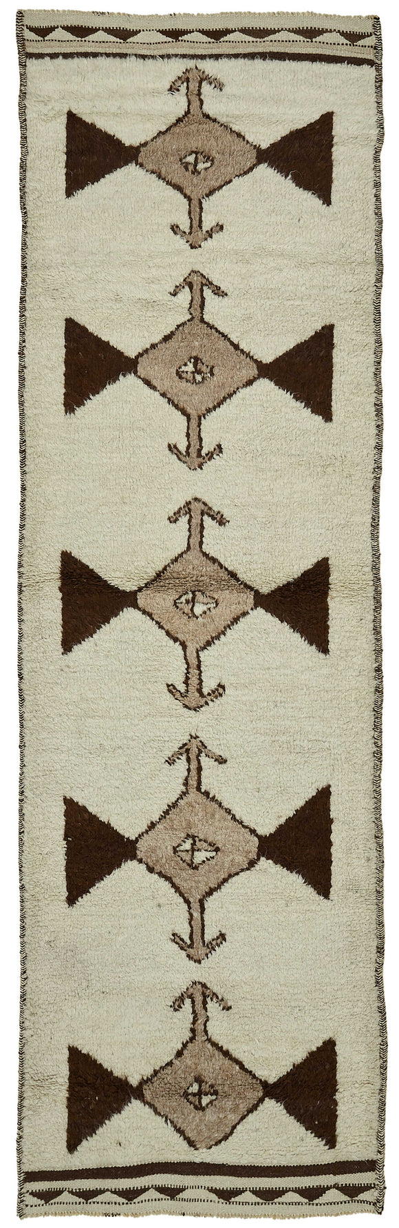 3x11 Beige Bohemian Runner Rug -48226