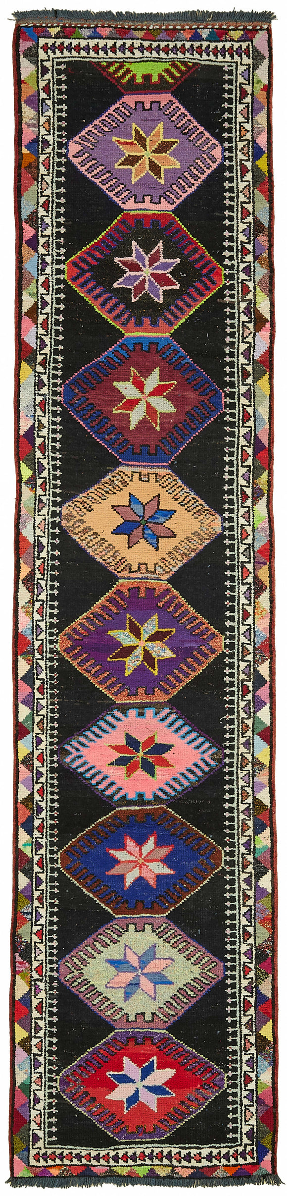 3x13 Multicolor Bohemian Runner Rug -48228
