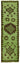 3x12 Green Bohemian Runner Rug -48233