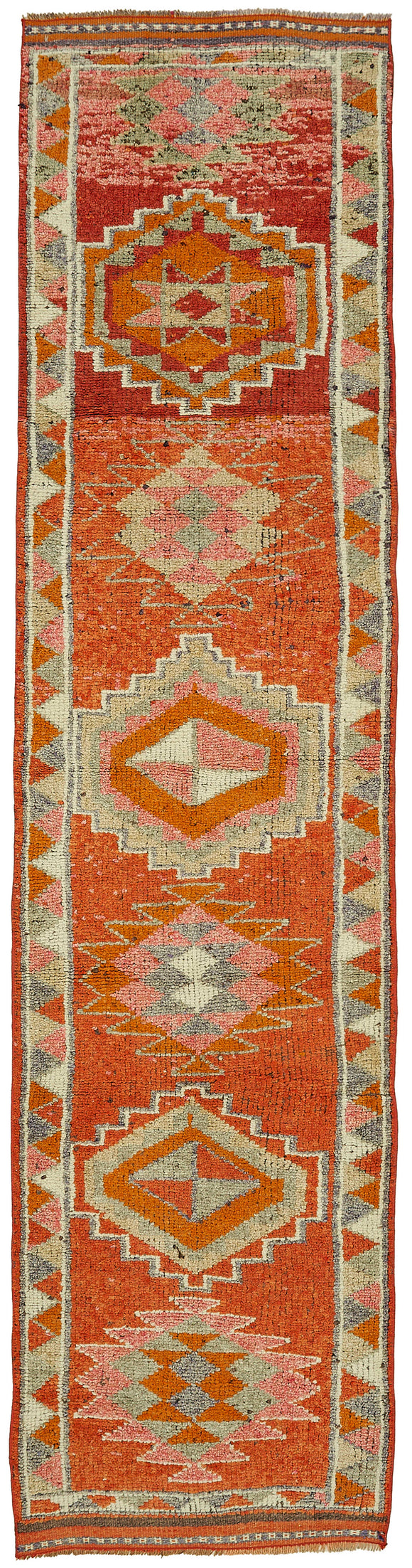 3x12 Orange Bohemian Runner Rug -48234