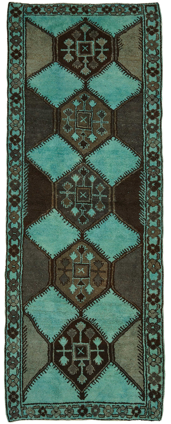5x12 Turquoise Bohemian Runner Rug -48235