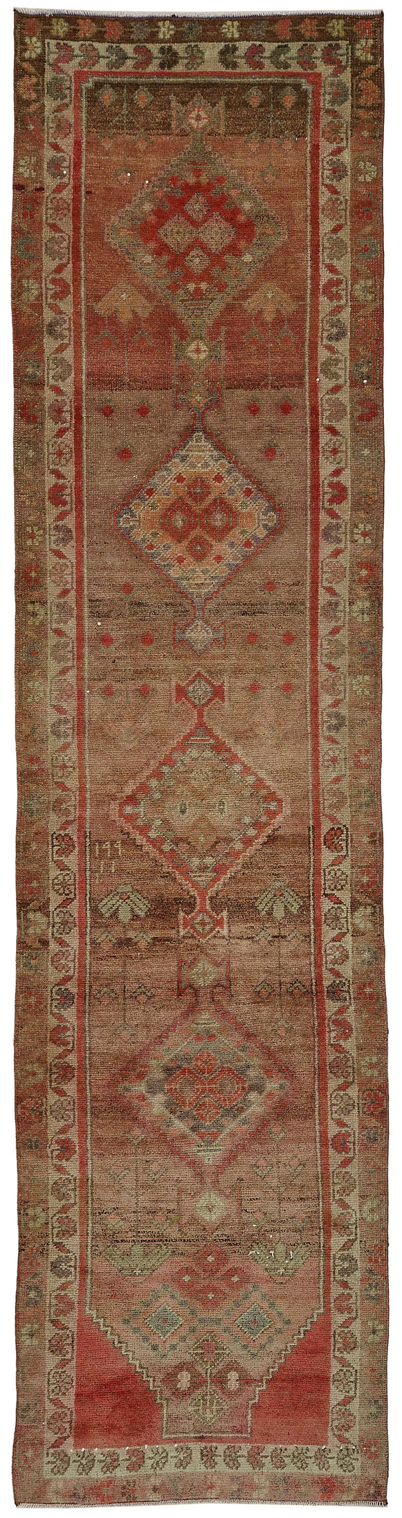 3x12 Brown Bohemian Runner Rug -48240