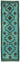 3x12 Turquoise Bohemian Runner Rug -48244