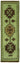 3x11 Green Bohemian Runner Rug -48247