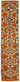 3x12 Orange Bohemian Runner Rug -48248