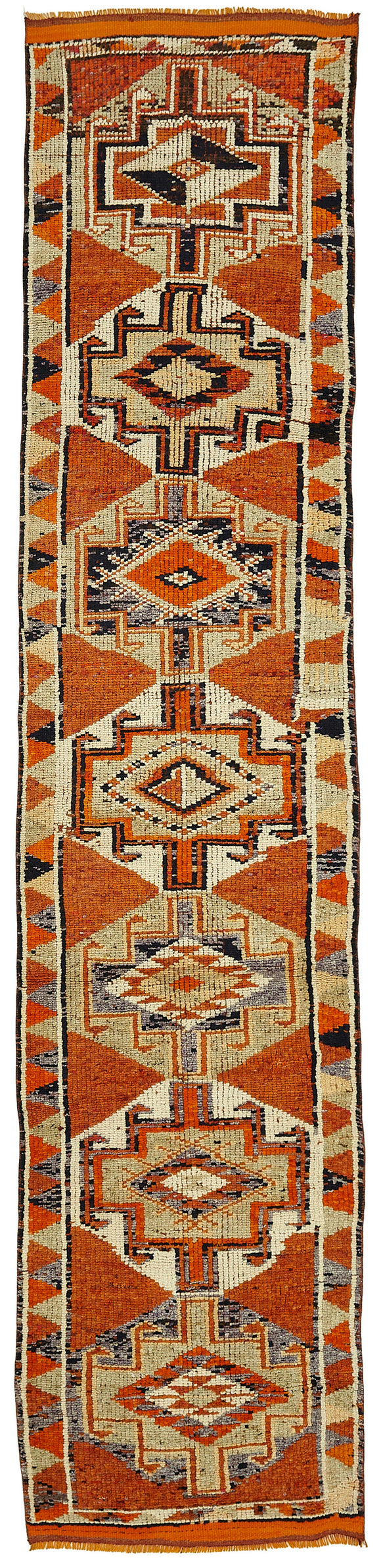 3x12 Orange Bohemian Runner Rug -48248