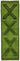 3x11 Green Bohemian Runner Rug -48253