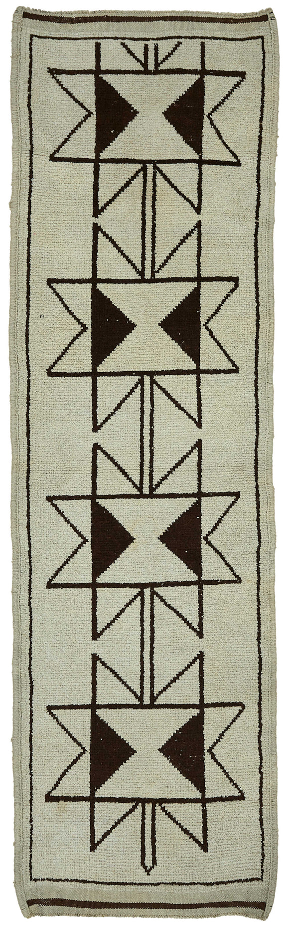 3x12 Beige Bohemian Runner Rug -48254