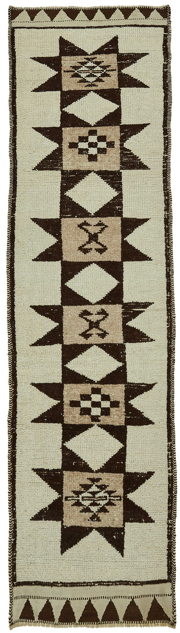 3x11 Beige Bohemian Runner Rug -48256