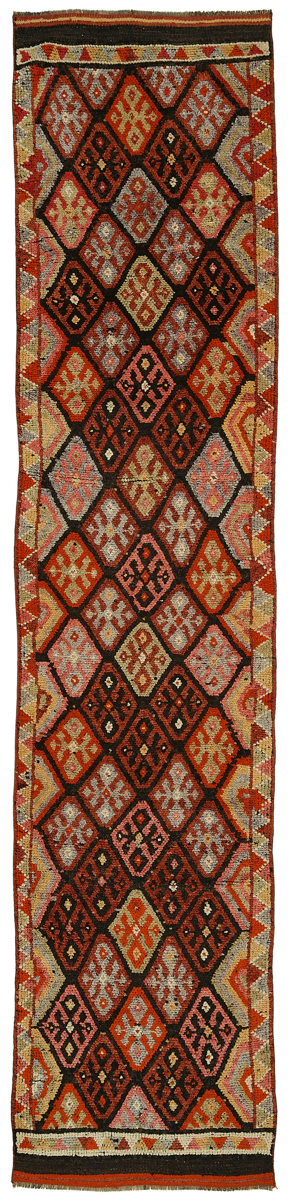 3x13 Orange Bohemian Runner Rug -48260