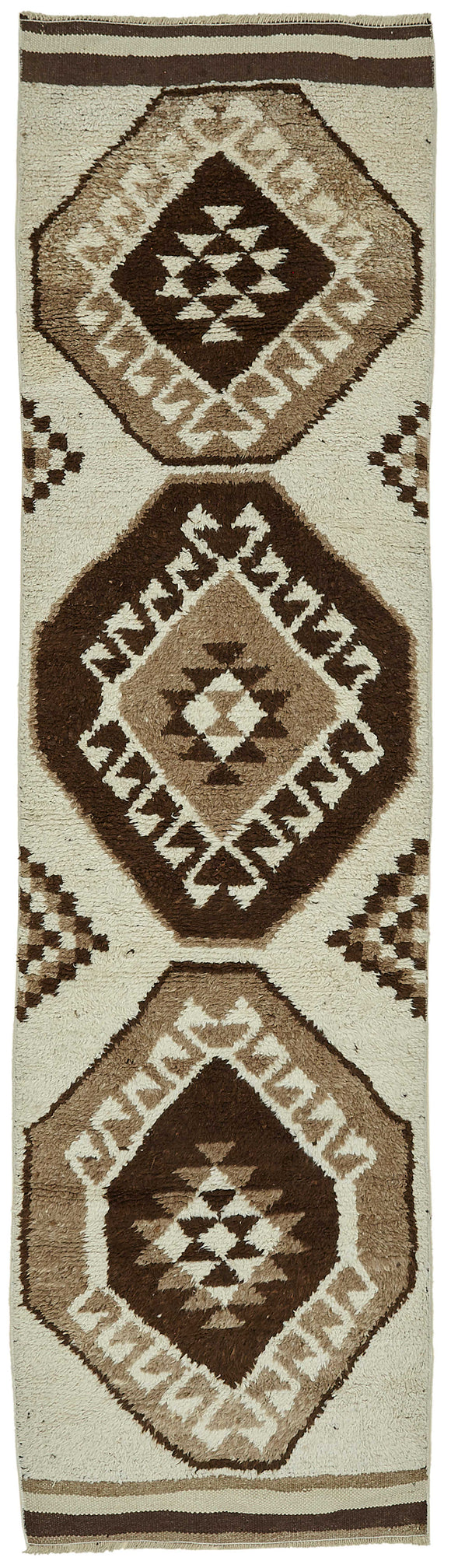 3x10 Beige Bohemian Runner Rug -48261