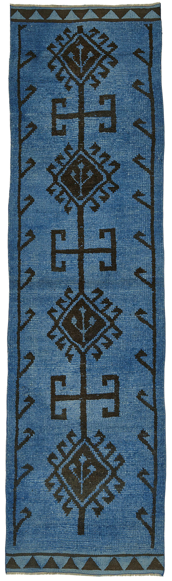 3x11 Blue Bohemian Runner Rug -48265