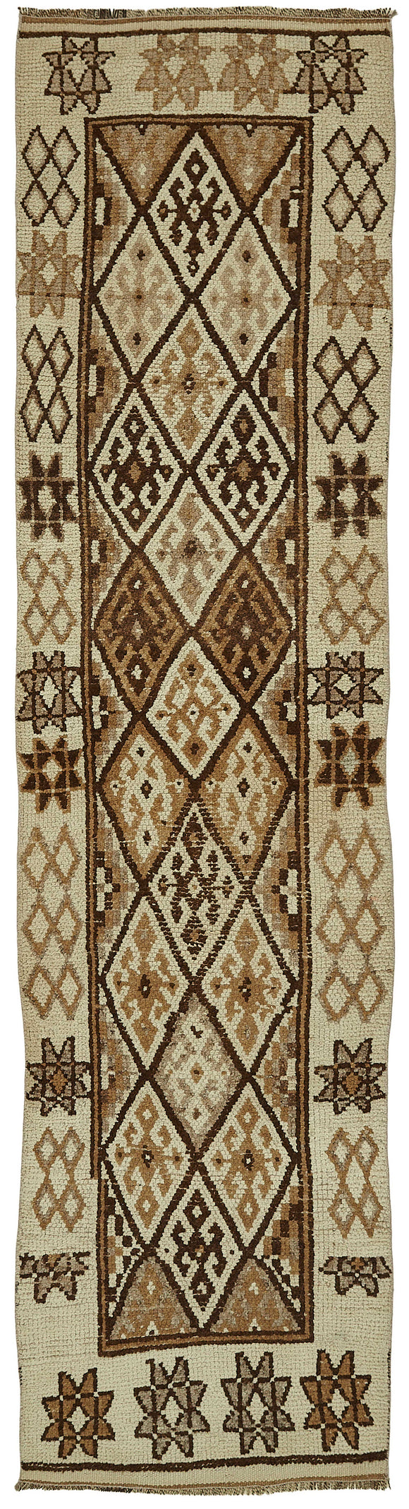 3x11 Beige Bohemian Runner Rug -48451