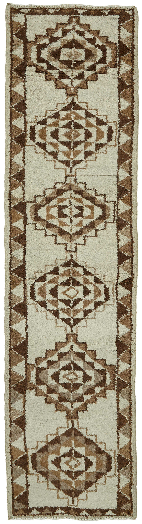 3x10 Beige Bohemian Runner Rug -48453