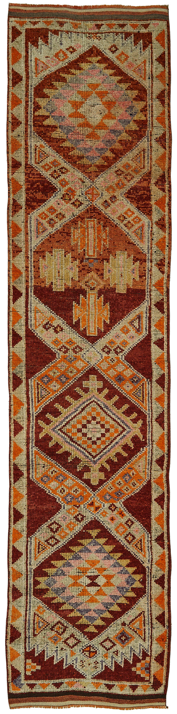 3x12 Beige Bohemian Runner Rug -48455