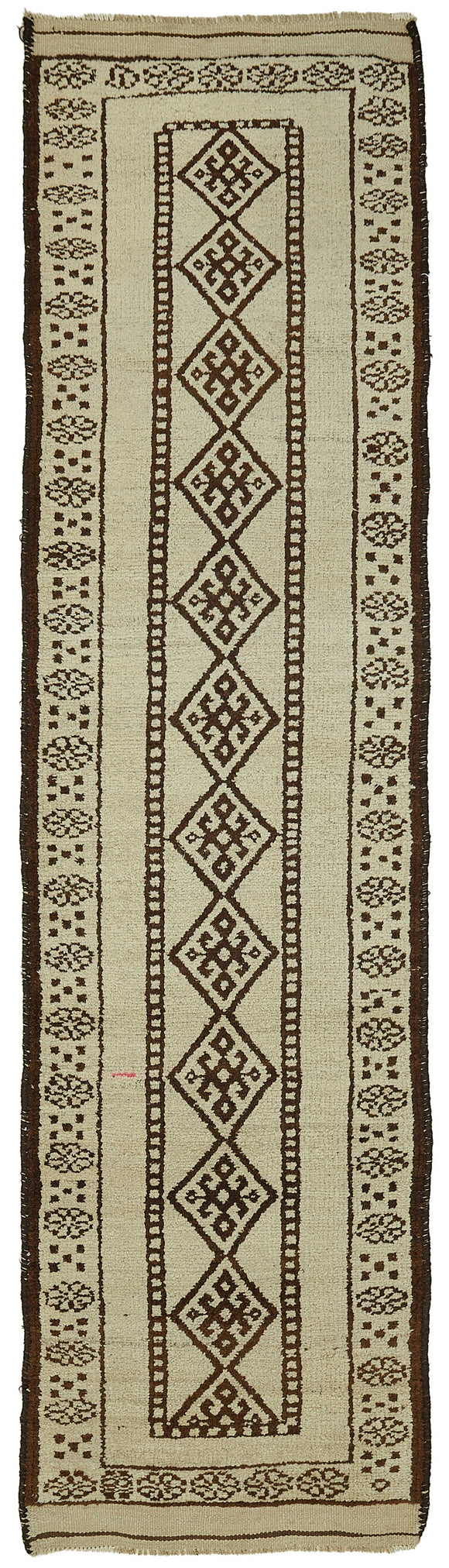 3x12 Beige Bohemian Runner Rug -48456