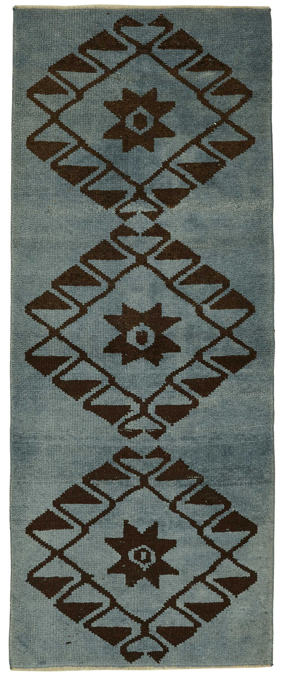 3x8 Blue Bohemian Runner Rug -48458