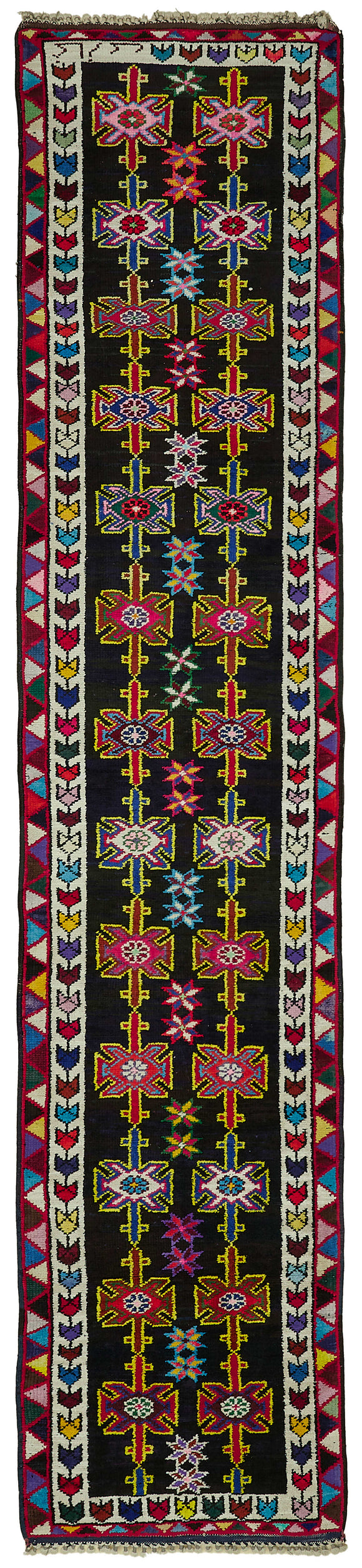 3x13 Multicolor Bohemian Runner Rug -48459