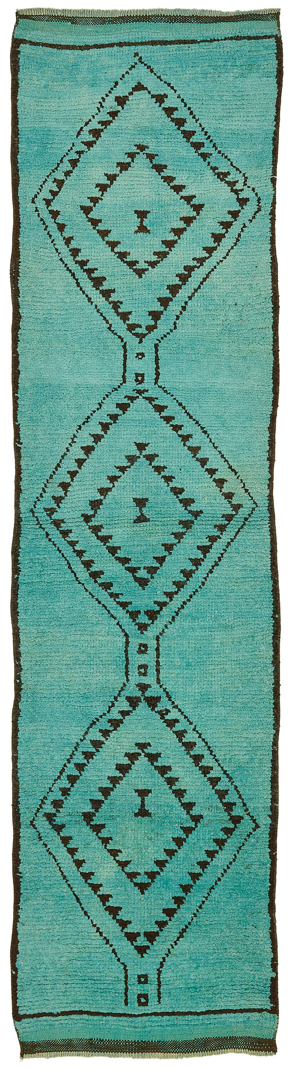 2x9 Turquoise Bohemian Runner Rug -48461