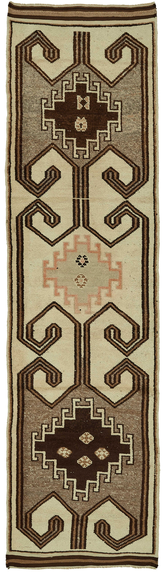 3x12 Brown Bohemian Runner Rug -48470