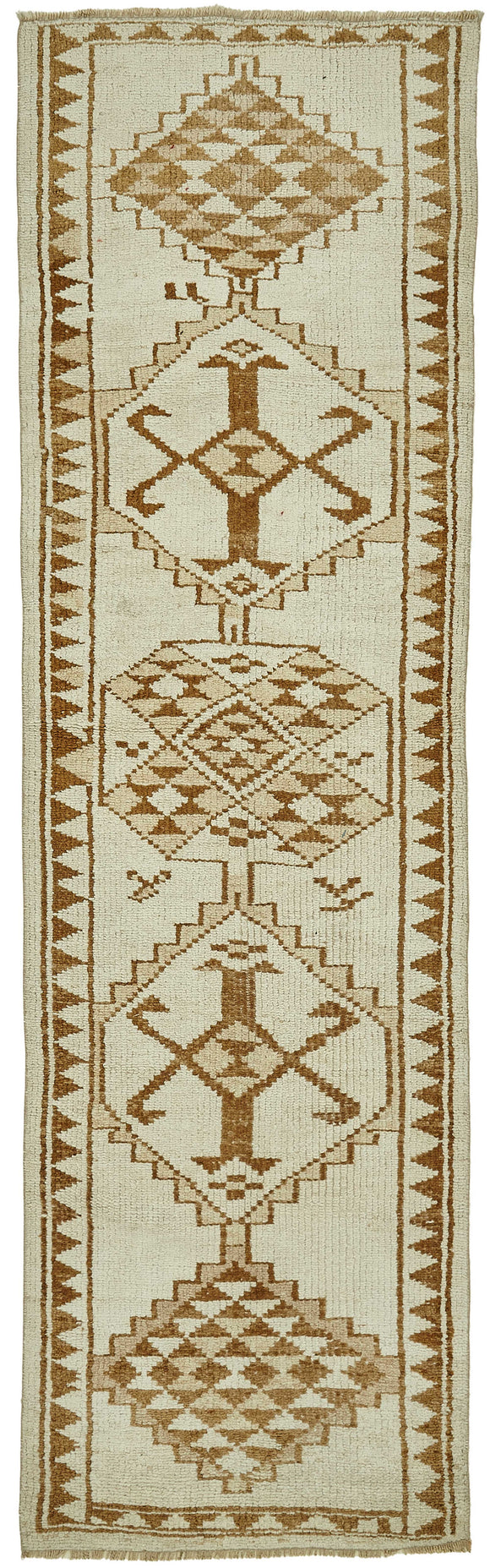 3x10 Beige Bohemian Runner Rug -48473