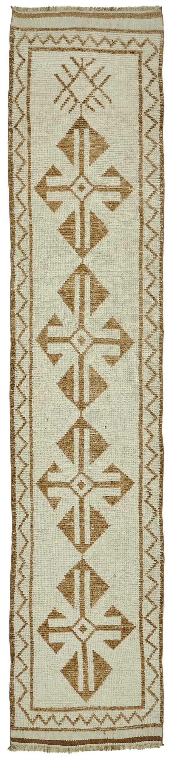 3x14 Beige Bohemian Runner Rug -48481