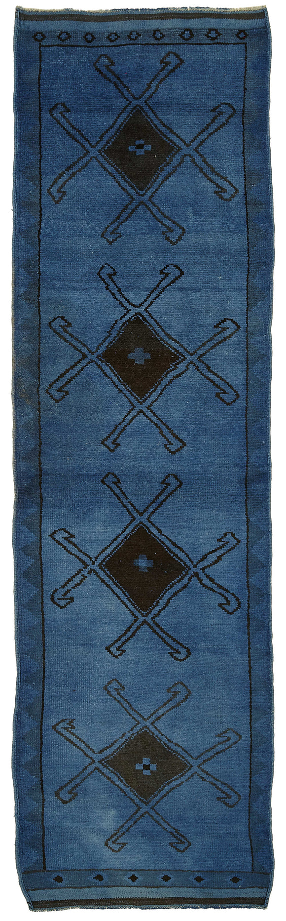 3x12 Blue Bohemian Runner Rug -48482