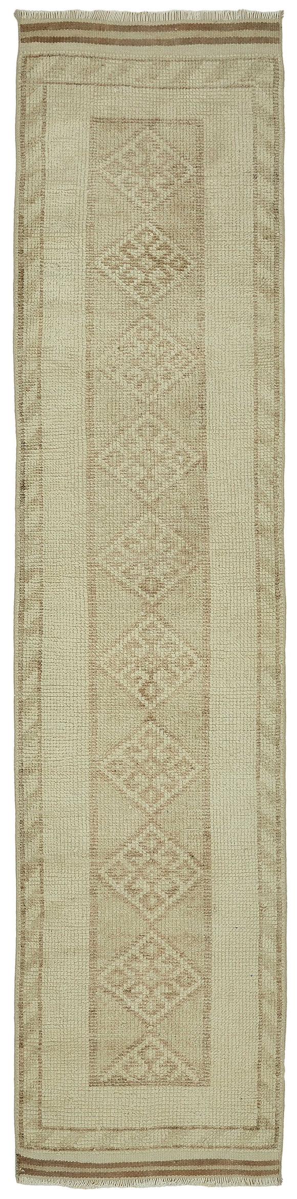 3x11 Beige Bohemian Runner Rug -48483