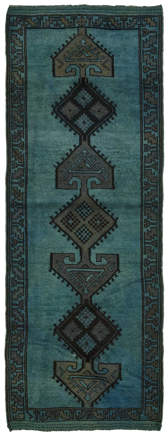 4x12 Blue Bohemian Runner Rug -48485