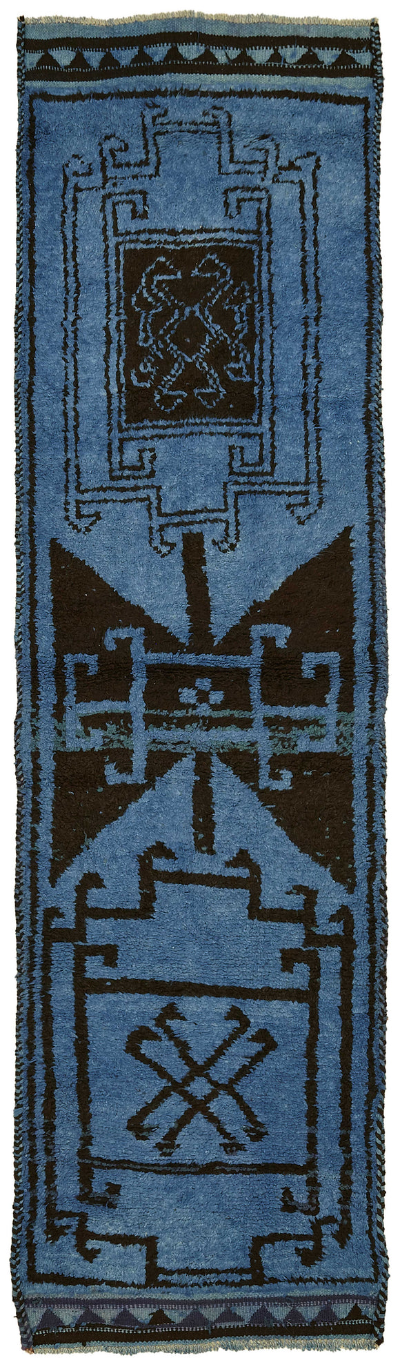 3x11 Blue Bohemian Runner Rug -48488