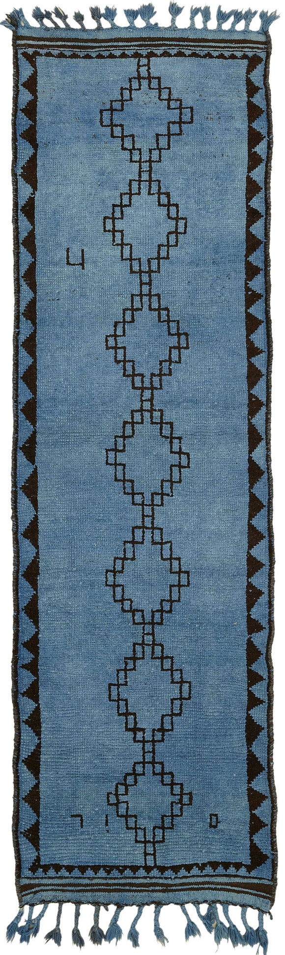 3x11 Blue Bohemian Runner Rug -48495