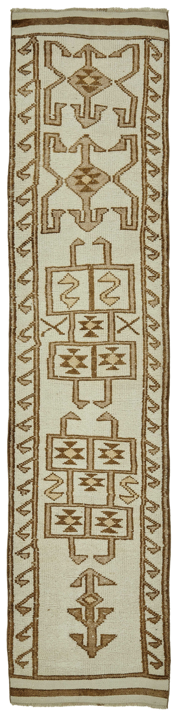 3x12 Beige Bohemian Runner Rug -48504