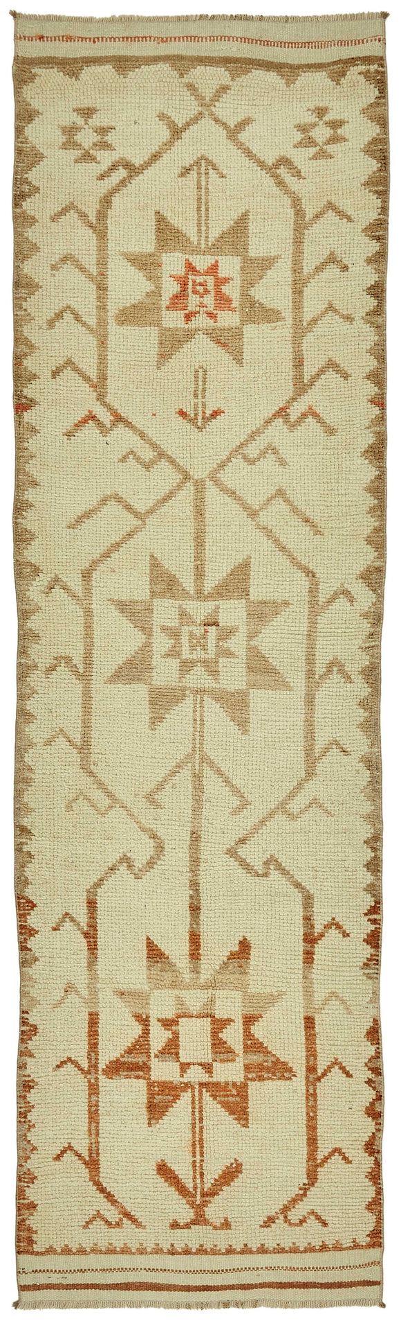 3x10 Beige Bohemian Runner Rug -48506