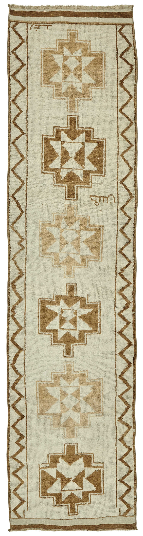 3x11 Beige Bohemian Runner Rug -48508