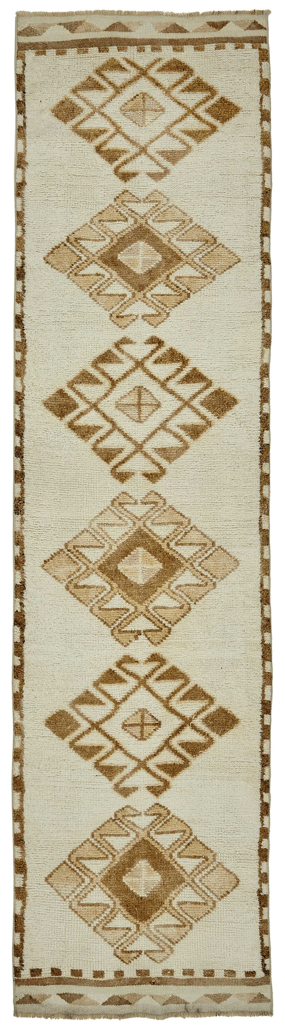 3x12 Beige Bohemian Runner Rug -48510