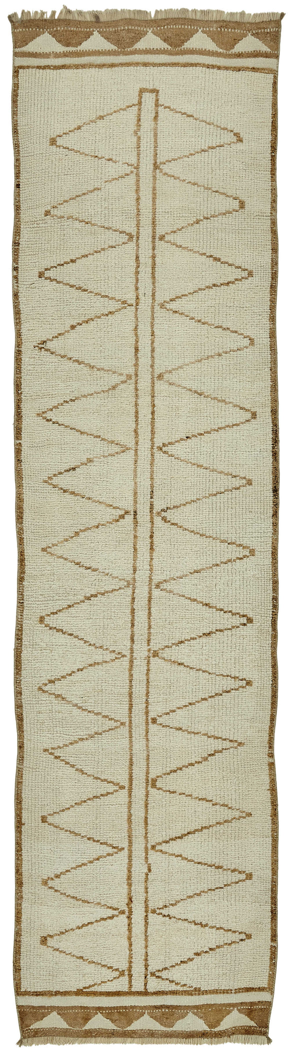 3x11 Beige Bohemian Runner Rug -48512
