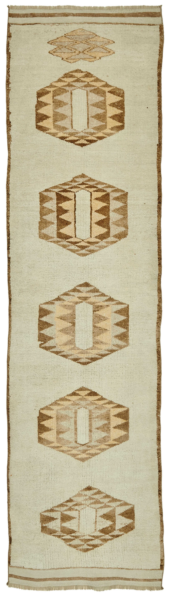 3x12 Beige Bohemian Runner Rug -48514