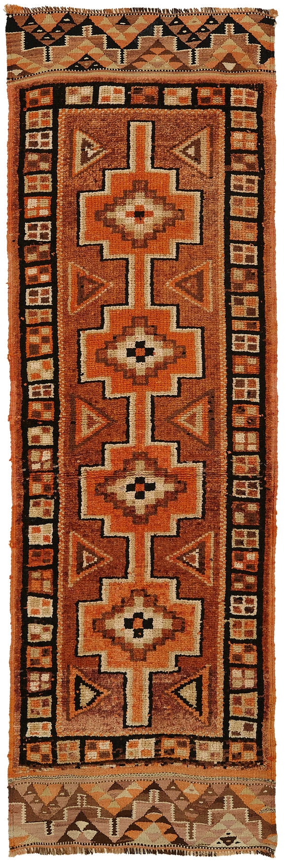 3x10 Orange Bohemian Runner Rug -48518