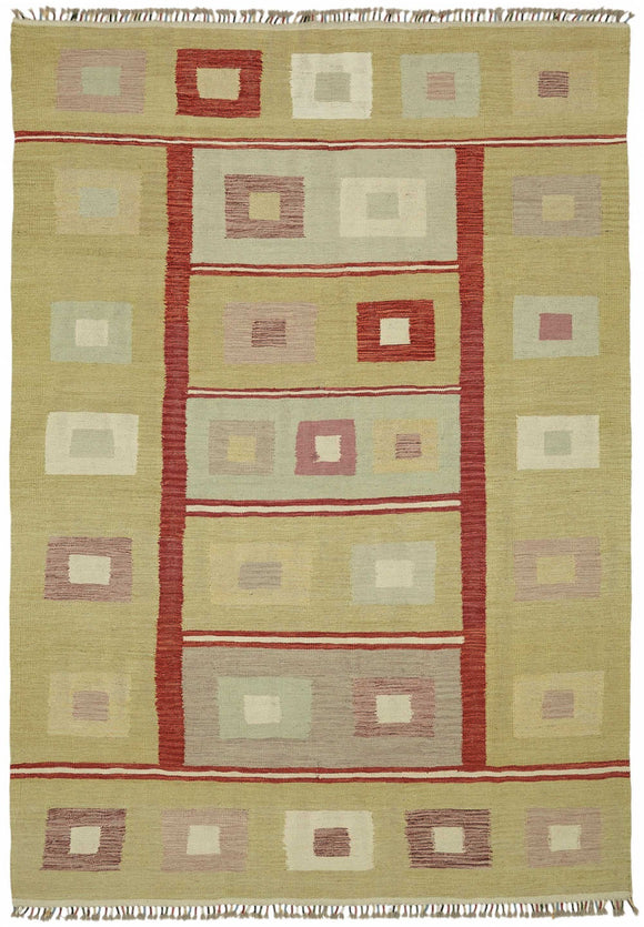 7x10 Handwoven Kilim Rug - 48765