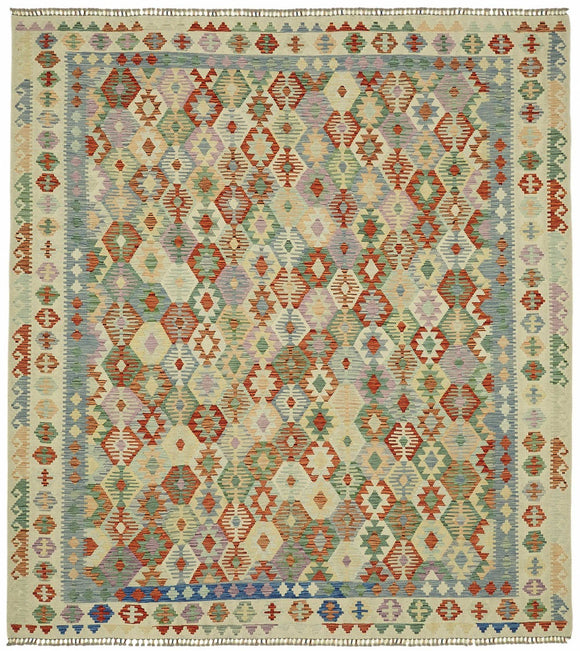 8x10 Handwoven Kilim Rug - 48768
