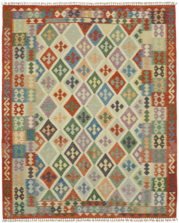 8x10 Handwoven Kilim Rug - 48772