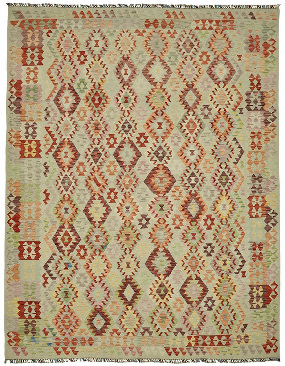 10x13 Handwoven Kilim Rug - 48776