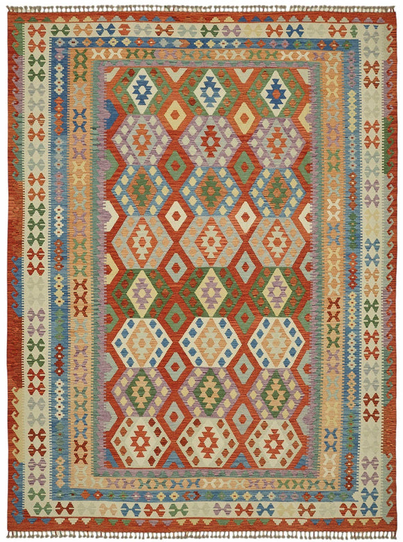 8x11 Handwoven Kilim Rug - 48778