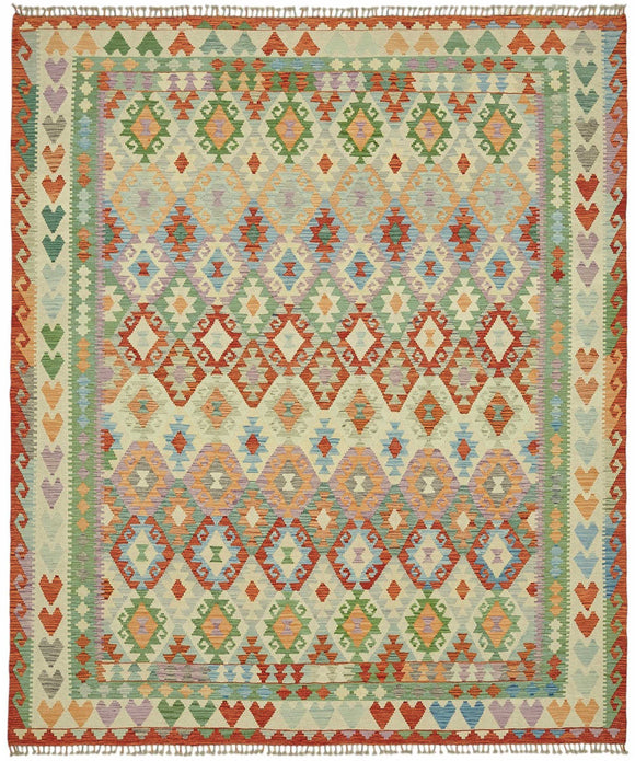8x10 Handwoven Kilim Rug - 48781