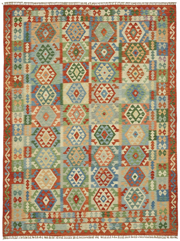 8x11 Handwoven Kilim Rug - 48784
