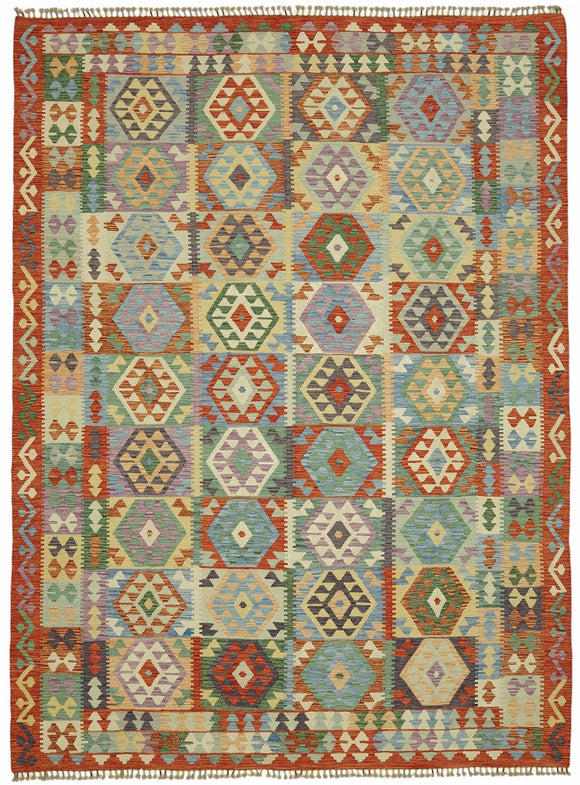 8x11 Handwoven Kilim Rug - 48785