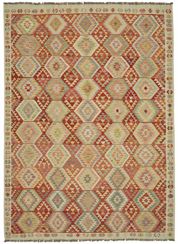 8x11 Handwoven Kilim Rug - 48786
