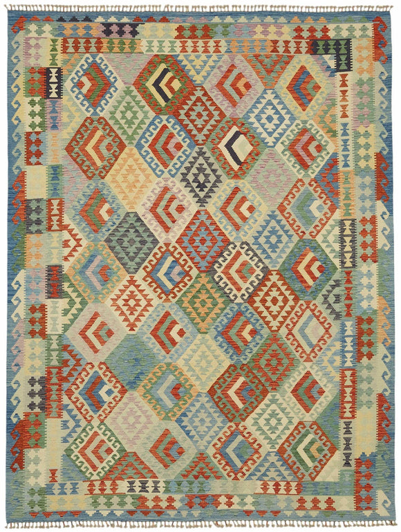 8x11 Handwoven Kilim Rug - 48788