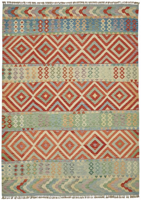 8x11 Handwoven Kilim Rug - 48797